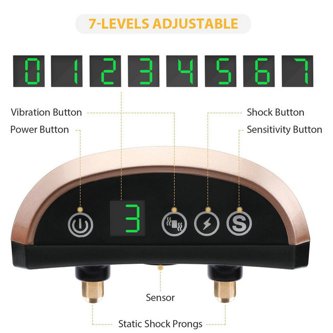 Rechargeable et Etanche Automatique Anti-Aboiement pour Chien Collier de Dressage chien