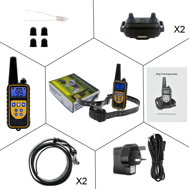 Collier de Dressage Anti-aboiement Etanche Rechargeable pour Chien