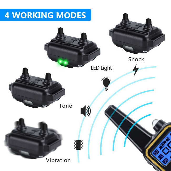 Collier de Dressage Anti-aboiement Etanche Rechargeable pour Chien