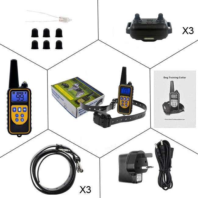 Collier de Dressage Anti-aboiement Etanche Rechargeable pour Chien