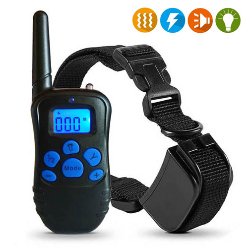 Collier dressage chien télécommande imperméable et rechargeable 300m Anti Aboiement