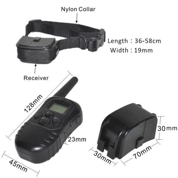 Collier dressage chien avec télécommande sans fil 300M